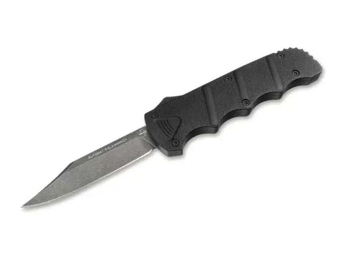 Boker Plus Kalashnikov OTF D2 Bowie Blackwash Black Aluminum 06EX350