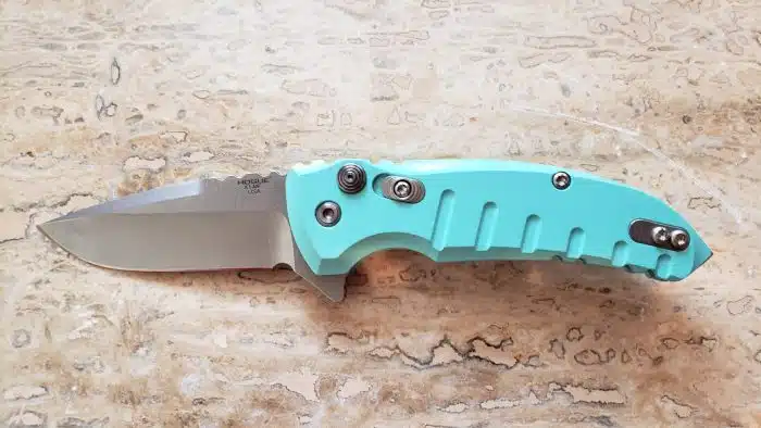 Hogue Knives 24173 X1 Microflip Knife, Manual Folder, Aquamarine