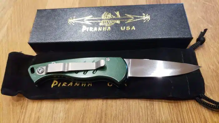 Piranha P-2G Fingerling Mirror Blade, Green Handle - Image 2