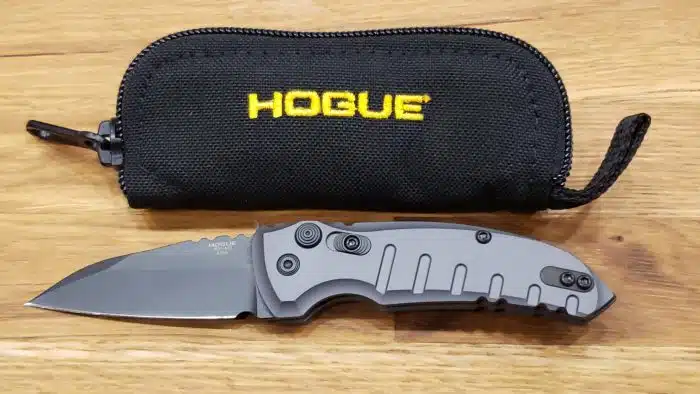 Hogue 24102  A01 Microswitch Auto Wharncliffe CA Legal Gray