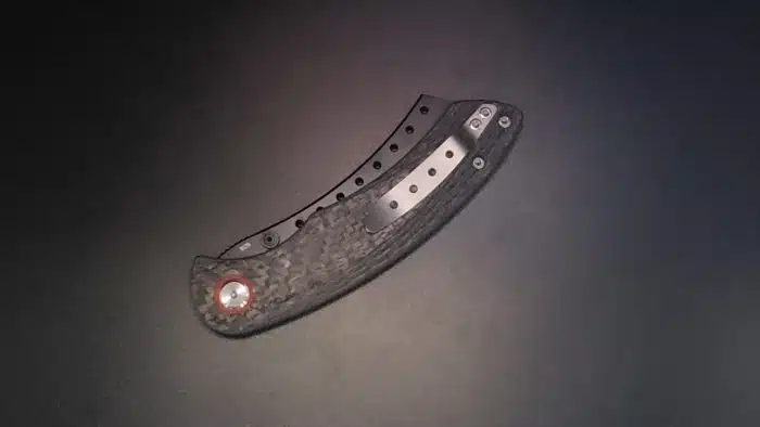 Red Horse Knife Works Hell Razor P Carbon Fiber Black PVD - Image 2