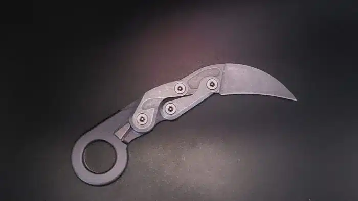 CRKT Provoke 4045 Compact Kinematic Karambit Stonewash D2 - Image 2