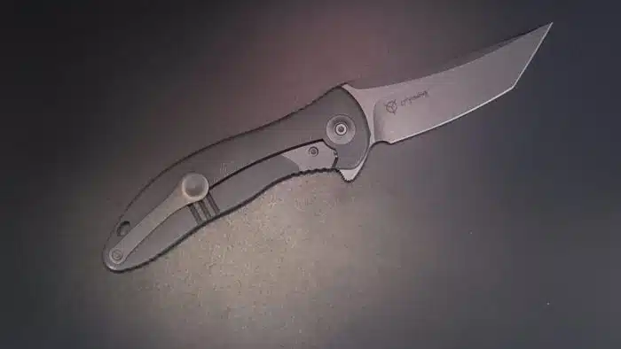 WE Knife Synergy 2 Integral Ti Framelock M390 Tanto Stonewash 912C - Image 2