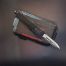TAKCOM Vigor V2 OTF 3.07″ Satin 154CM Tanto Black Aluminum Carbon Fiber Insert