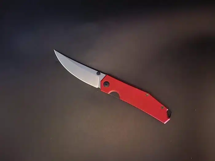 GiantMouse ACE Clyde 3" Satin N690 Blade Red Aluminum Handle