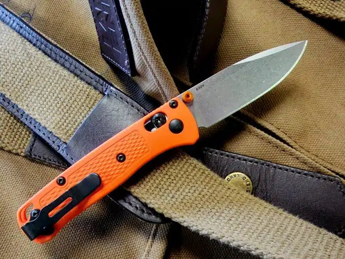 Benchmade Mini Bugout 533 AXIS Lock S30V Orange Handle - Image 2