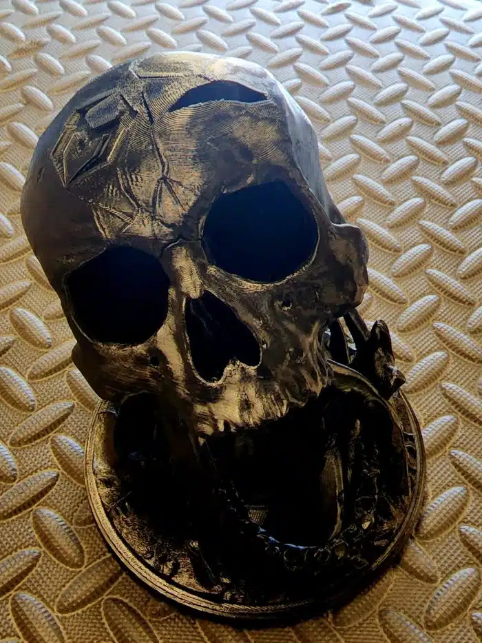 Heretic Knives Black 3D Printed Skull Stand