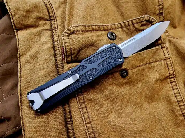 Heretic Knives Colossus Single Edge Stonewash Magnacut and SW Hardware H039-2A - Image 2