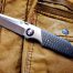 TAKCOM Vigor V2 OTF 3.07″ Satin 154CM Tanto Gray Aluminum Carbon Fiber Insert