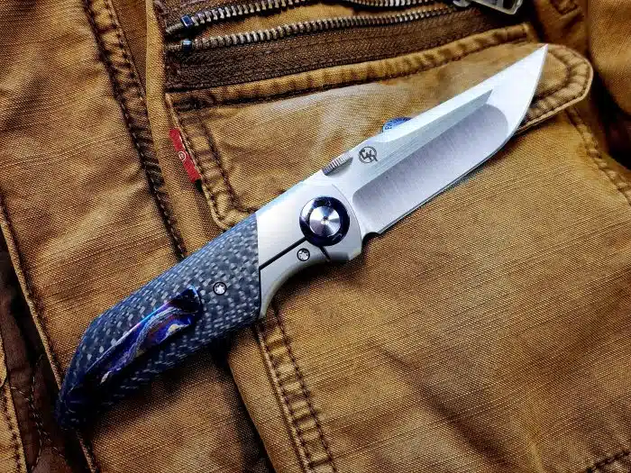 Alliance Designs Kraken DarkTi Pivot Collar/Clip Satom Bead Blasted Ti Body Carbon Fiber Scales - Image 2