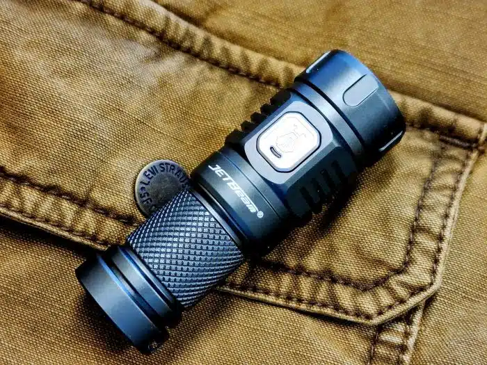 JETBeam E20R Rechargeable Flashlight 990 Lumen 16340 Battery Included