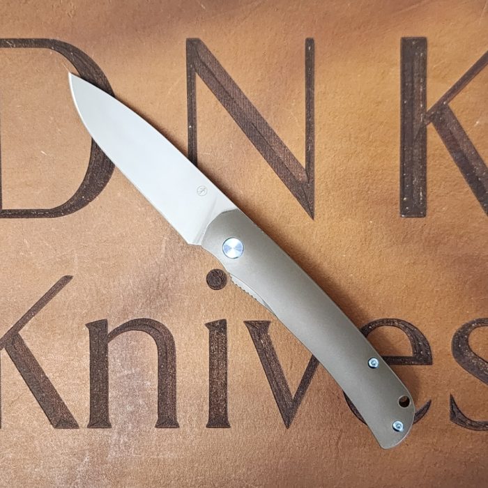 PMP User 2 Bead Blasted Custom Color Bronze Titanium Handle S90V Blade Blue Hardware