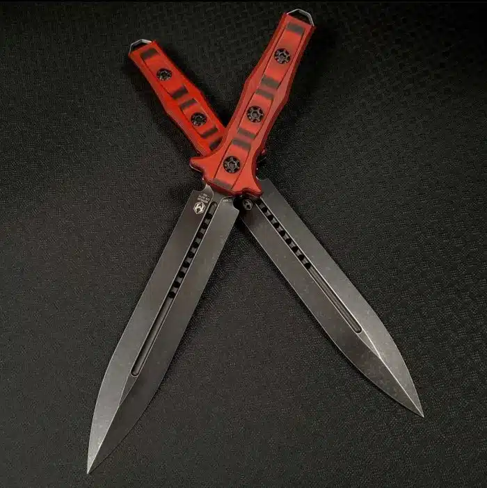 Heretic Knives Nephilim Battleworn Blk/Red Dagger H003-8A-Redblk