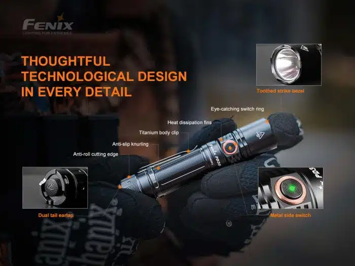 Fenix PD35 V3.0 Black Flashlight 1700 Max Lumen