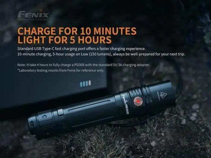 Fenix PD36R USB-C Rechargeable 1600 Lumen Flashlight - Image 3