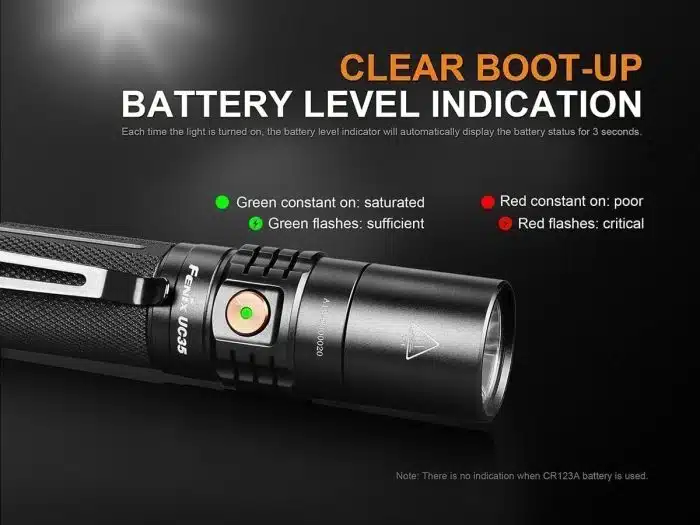 Fenix UC35 V2.0 Black USB Rechargeable 1000 Lumen Flashlight - Image 7