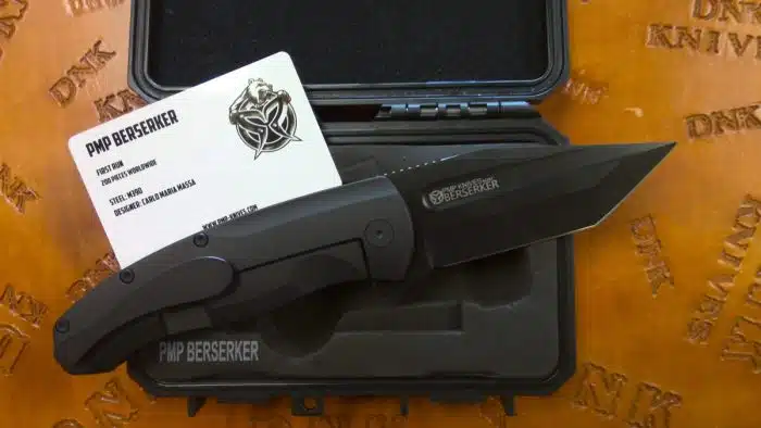 PMP Berserker PVD Ti Handle PVD M390 Tanto Blade PMP056