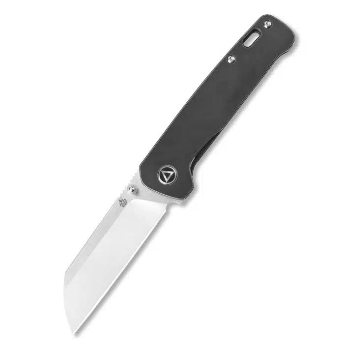 QSP Penguin Black Stonewash Titanium Framelock 2 Tone Satin 154CM Sheepsfoot QS130-M