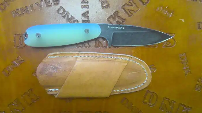 Bradford Knife Guardian 3.5 3D Microtextured Ghost Micarta 3.75" Nimbus Finish Saber Grind N690 - Image 2