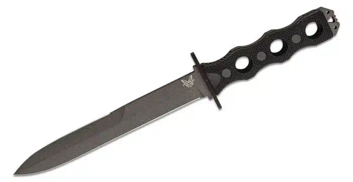 Benchmade SOCP Fixed Blade Dagger 7.11" Cobalt Black CPM-3V Black G10