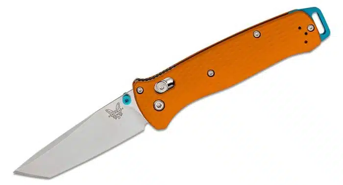 Benchmade Bailout 2023 SHOT Show Exclusive CPM-3V Satin Tanto Orange Aluminum 537-2301