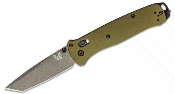 Benchmade Bailout 537GY-1 Gray Ceracote Tanto CPM-M4 Green Aluminum