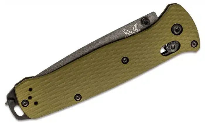 Benchmade Bailout 537GY-1 Gray Ceracote Tanto CPM-M4 Green Aluminum - Image 2