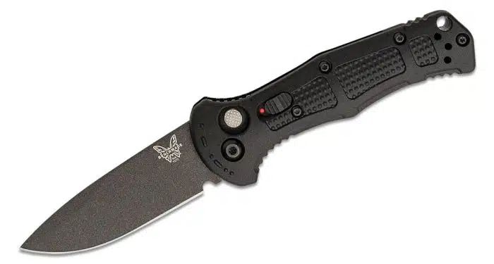 Benchmade Mini Claymore 9570BK Auto Black CPM-D2 Black Grivory Handles