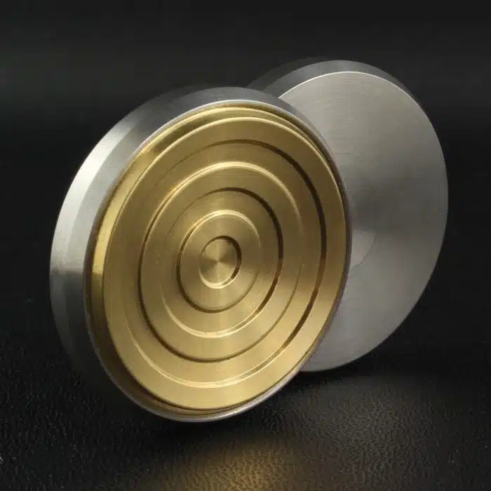 Focusworks Drifter Magnetic Fidget Slider Stainless w/Brass Inlay - Image 2