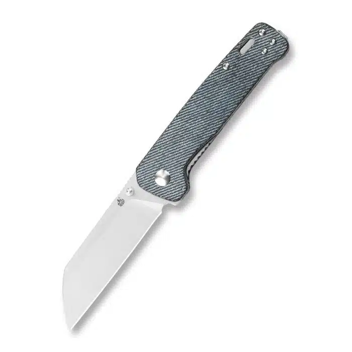 QSP Penguin 3.06" D2 2 Tone Satin Sheepsfoot Blade Denim Micarta QS130-B