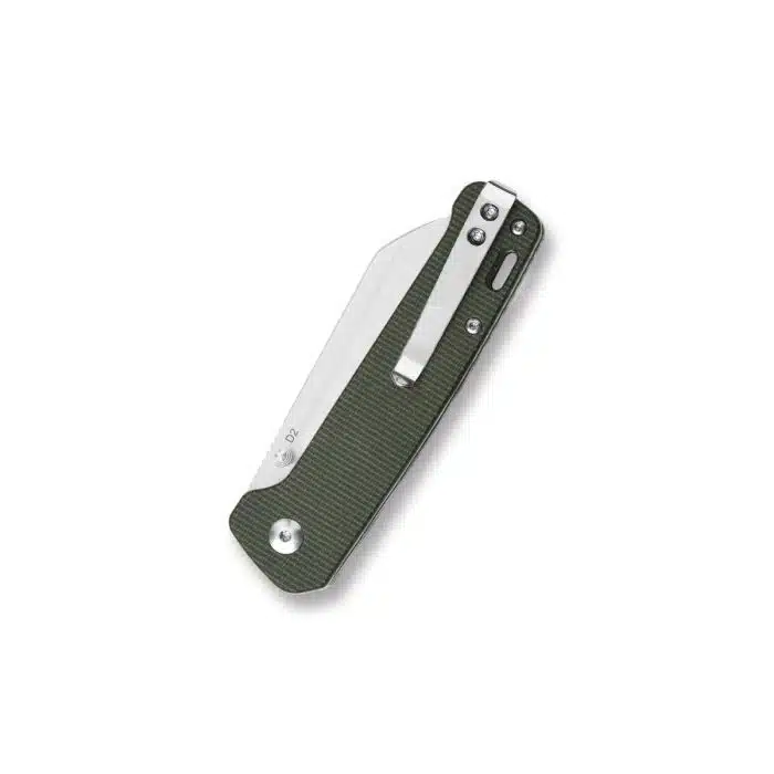 QSP Penguin 3.06" D2 2 Tone Satin Sheepsfoot Blade Green Micarta QS130-C - Image 2