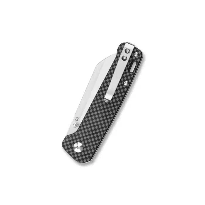 QSP Penguin 3.06" D2 2 Tone Satin Sheepsfoot Blade Carbon Fiber Overlay G10 QS130-E - Image 2