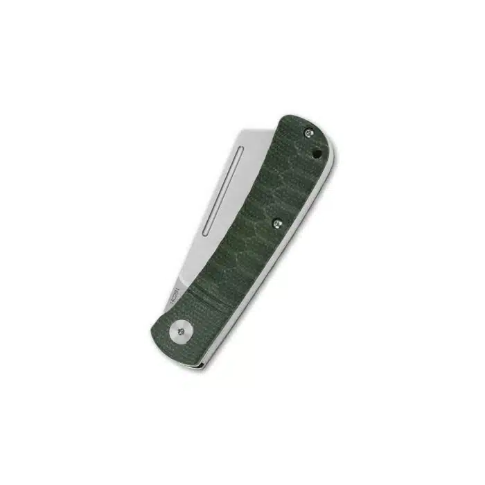 QSP Hedgehog Slip Joint Green Micarta 2.875" 14C28N Satin Cleaver Blade QS142-A - Image 2