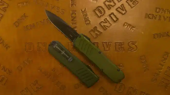 Guardian Tactical Recon-035 OTF 3.4" Elmax Black Drop Point OD Green Aluminum 98111