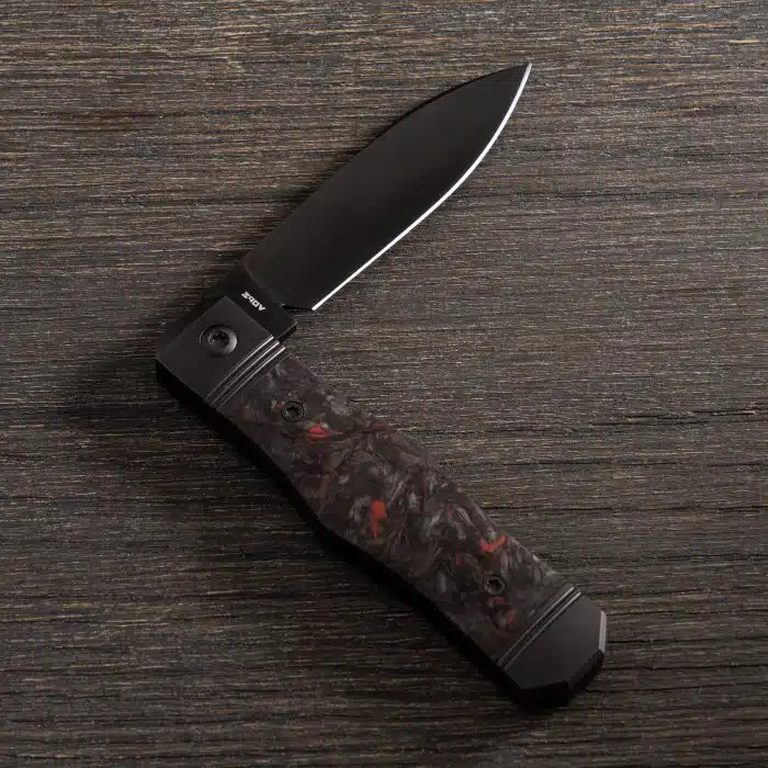 Jack Wolf Knives Vampire Jack Fat Carbon Dark Matter Red S90V - Image 2