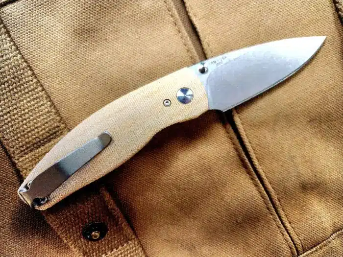 Three Rivers Manufacturing Neutron 2 Linerlock 3D Contoured Natural Micarta Scales - Image 2