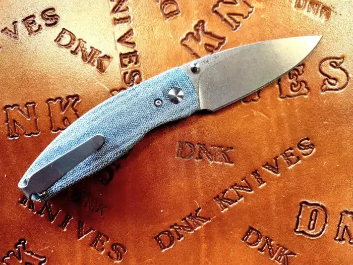 Three Rivers Manufacturing Neutron 2 Linerlock 3D Contoured Denim Micarta Scales - Image 2