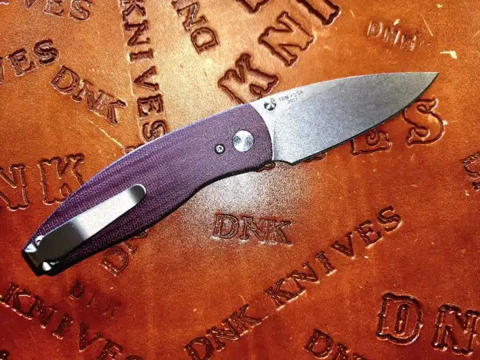 Three Rivers Manufacturing Neutron 2 Linerlock 3D Contoured Merlot Micarta Scales - Image 2