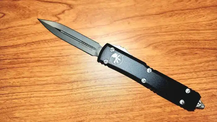 Microtech 122-10AP Ultratech Black Aluminum Dagger Apocalyptic