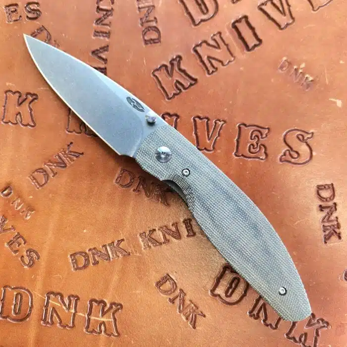 Three Rivers Manufacturing Atom Stonewashed 20CV 3D Contoured OD Green Micarta Scales