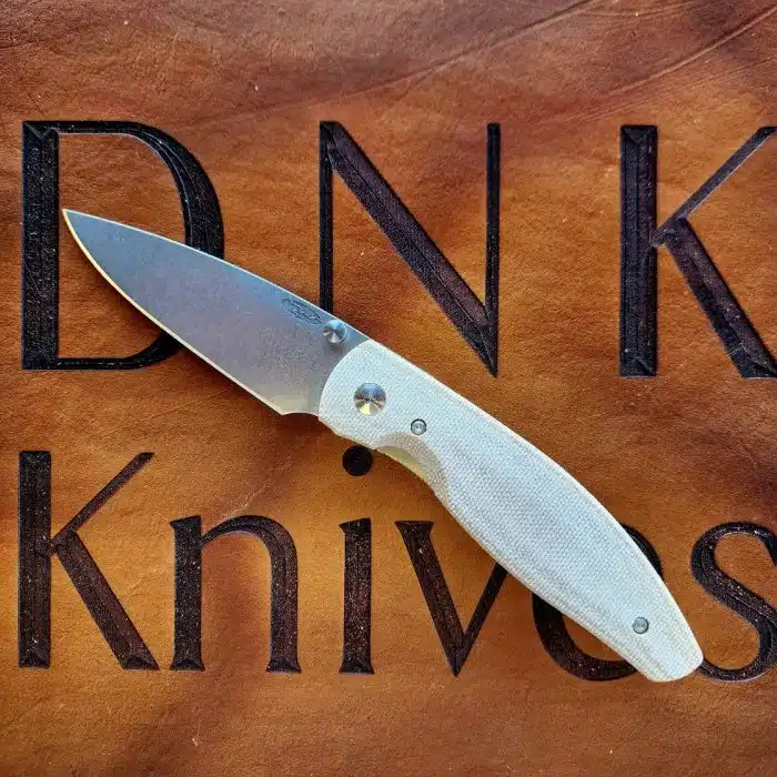 Three Rivers Manufacturing Atom Linerlock 3D Contoured Natural Micarta Scales