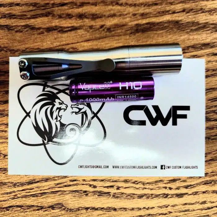 CWF Custom 14500 Mini Arc Machined Titanium Flashlight 5000K