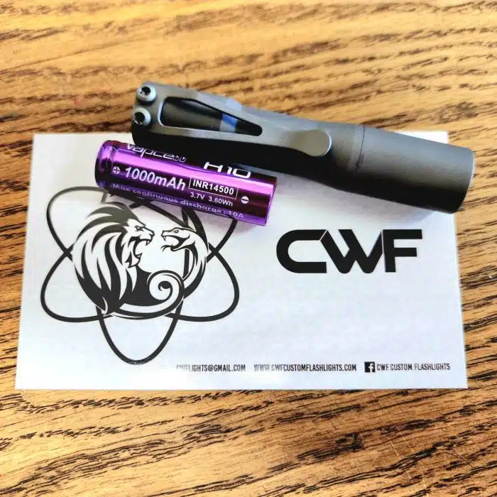 CWF Custom 14500 Mini Arc Stonewashed Titanium Flashlight 5000K