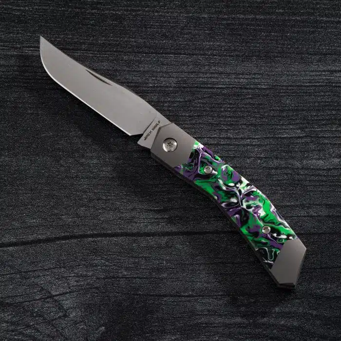 Jack Wolf Mini Cyborg Jack Kaotic Resin Hand Satin S90V Blade