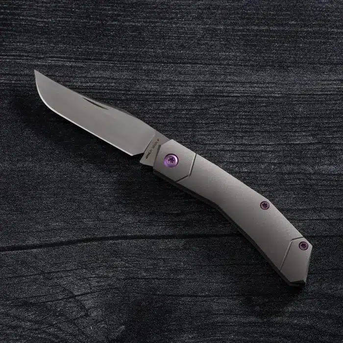 Jack Wolf Mini Cyborg Jack Smooth Titanium Hand Satin S90V Blade