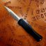 Protech 5406 Malibu Flipper Black Textured Aluminum Button Lock DLC Black Magnacut Reverse Tanto