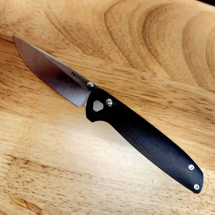 Tactile Knife Co. Maverick Black Micarta 3.5" Stonewashed Magnacut Crossbar Lock