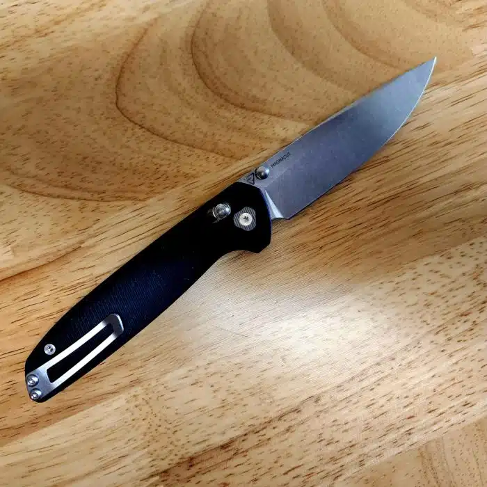 Tactile Knife Co. Maverick Black Micarta 3.5" Stonewashed Magnacut Crossbar Lock - Image 2