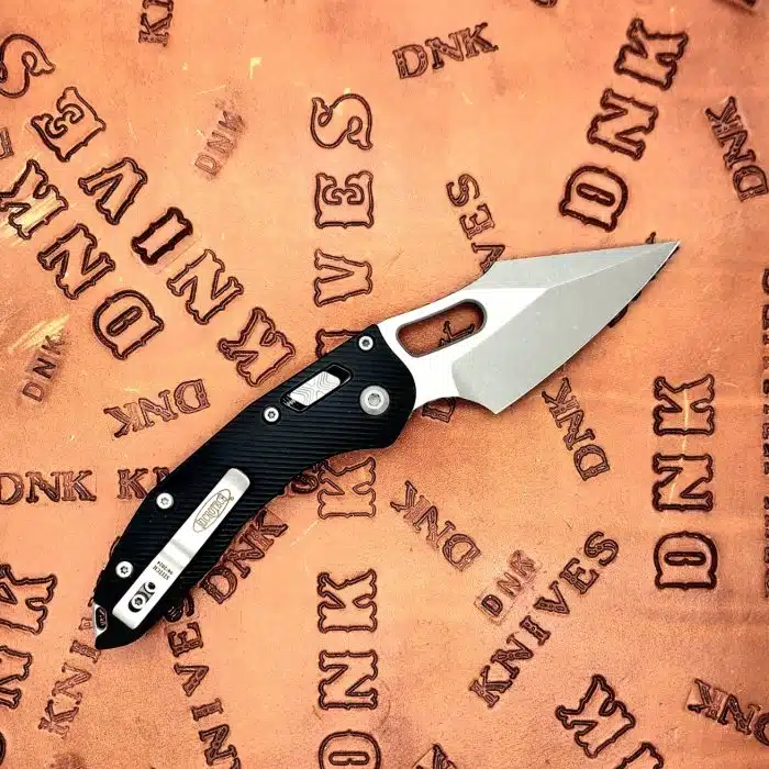 Microtech 169RL-10APFL Stitch Ram-Lok Apocalyptic Wharncliffe Black Fluted Aluminum - Image 2