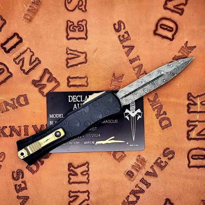 Microtech 1702M-16CBS Hera ii Mini D/E Damascus Claw Burst Handle Signature Series - Image 2